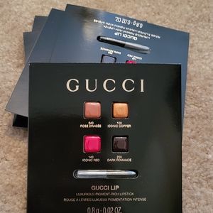 Lot of 5 Gucci lipstick sample palettes